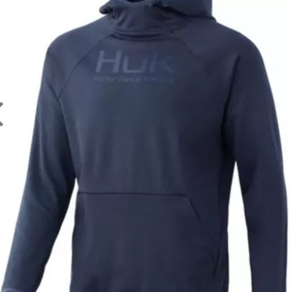 HUK Fin Performance Fleece Hoodie L Large - Picture 4 of 5